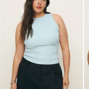 Reformation Serena Cable Sweater Tank